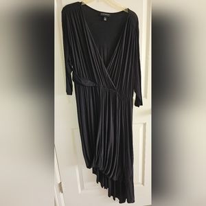 Lane Bryant Asymmetrical Black Casual Dress